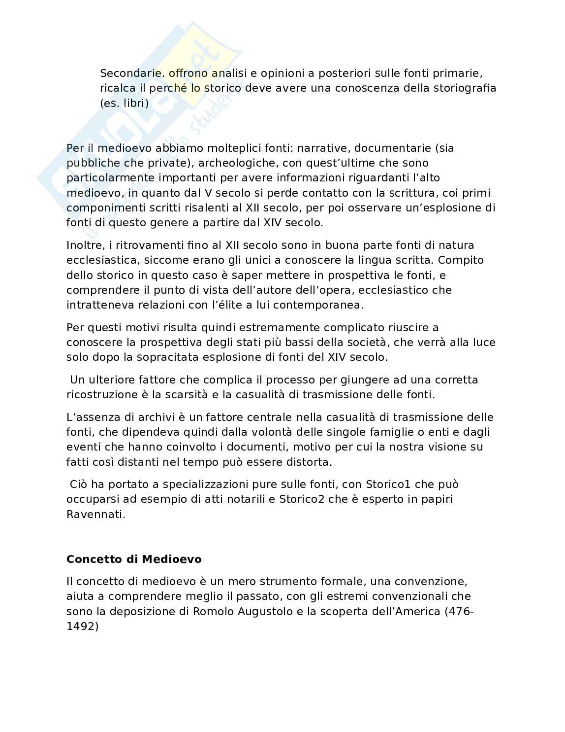 Introduzione Storia medievale Pag. 2