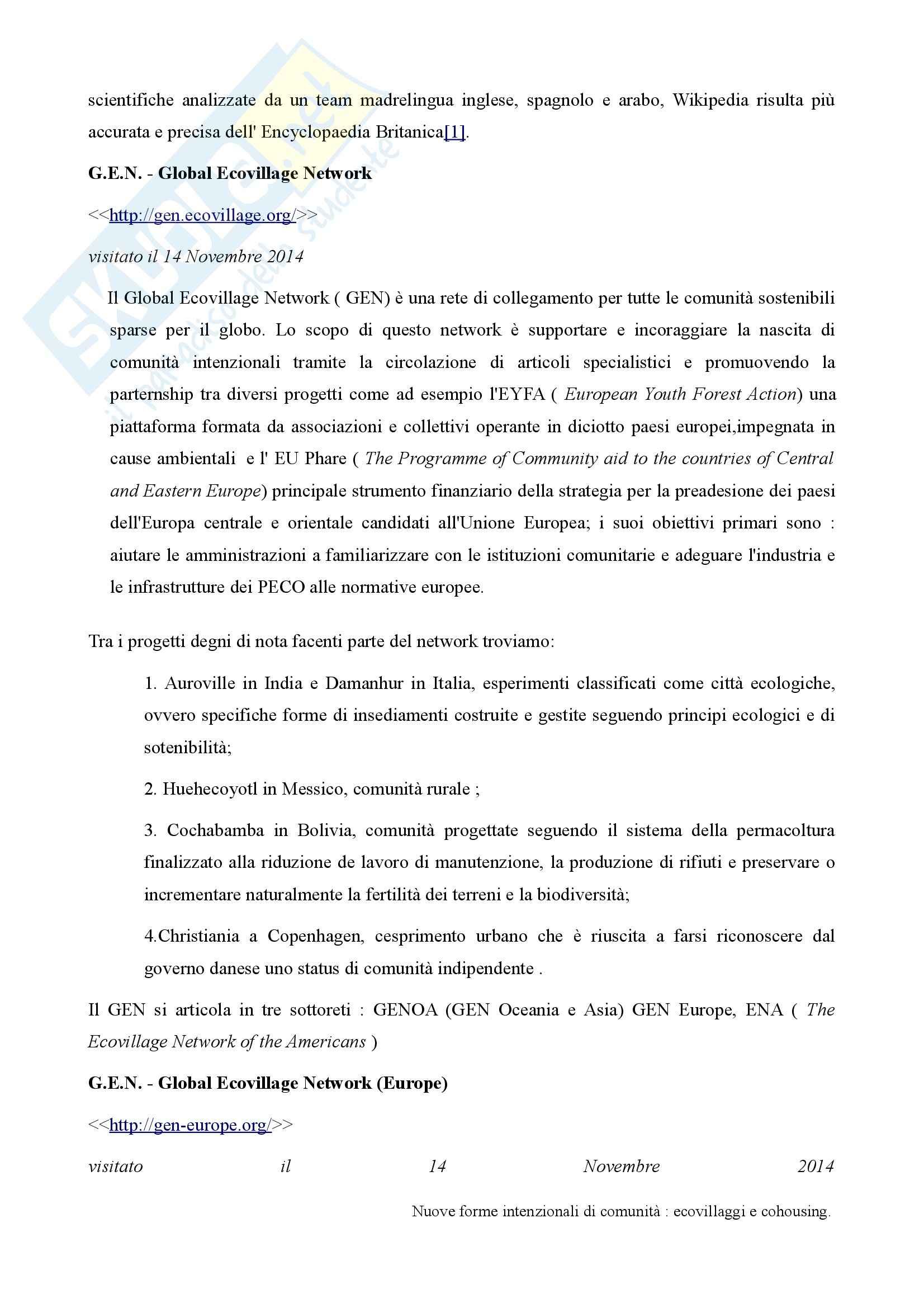 Nuove forme intenzionali di comunità ecovillaggi e cohousing Pag. 21