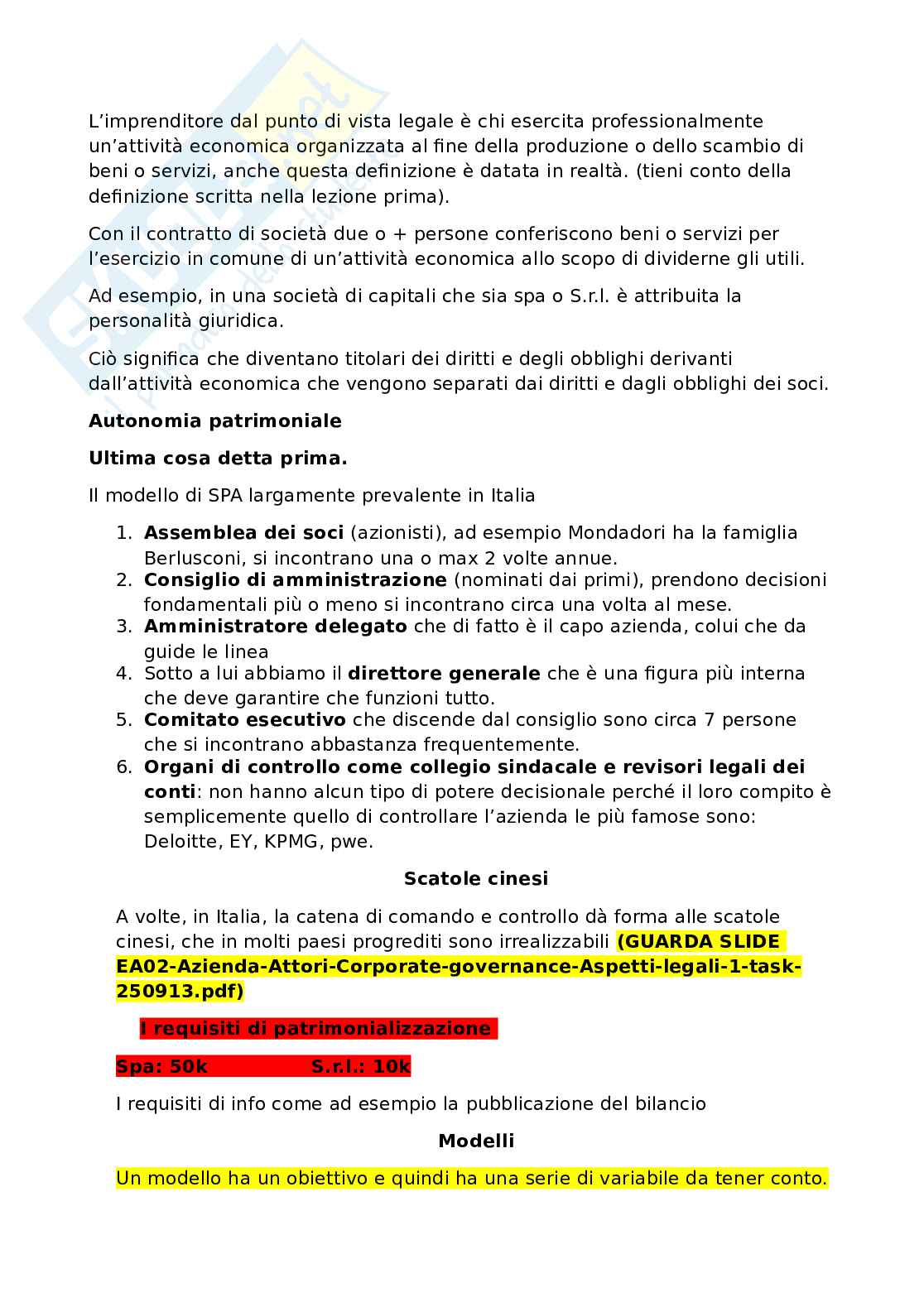 Economia aziendale - Primo parziale Pag. 6