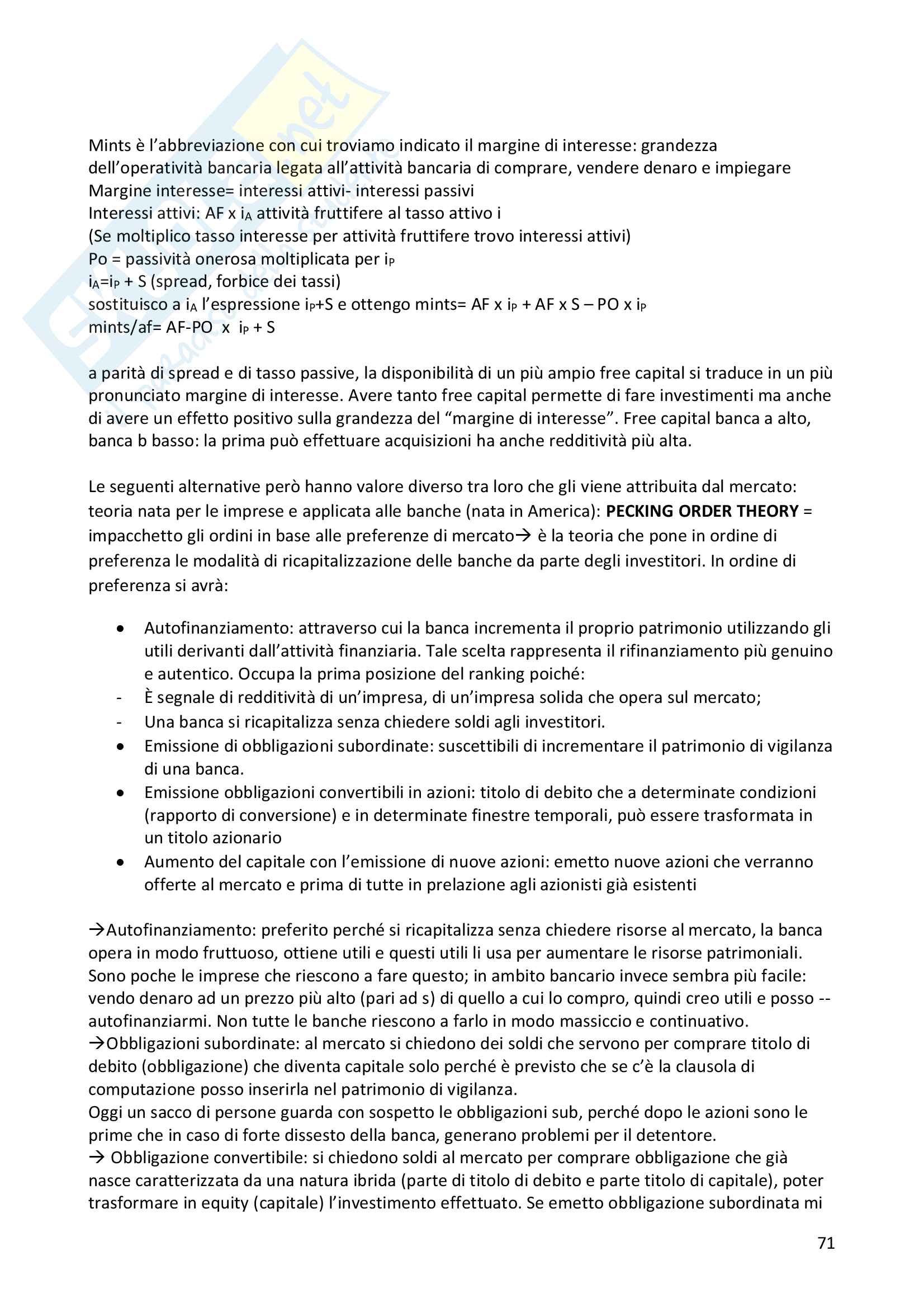 EAC - economia delle aziende di credito Pag. 71