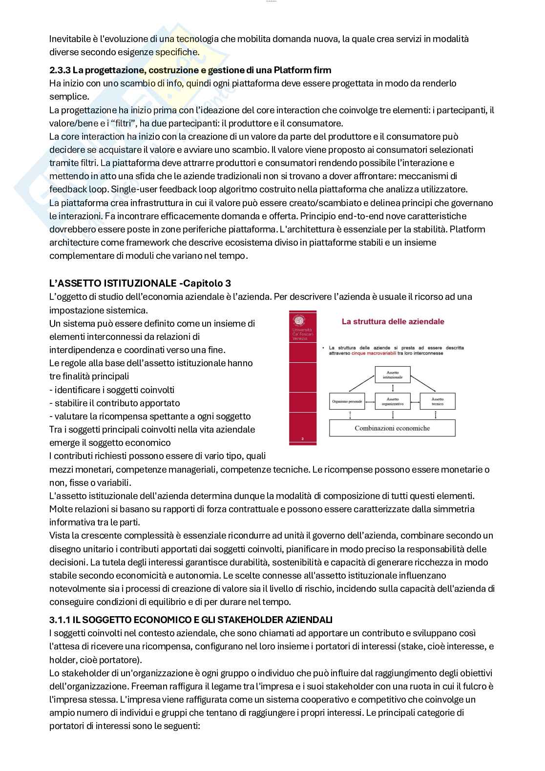 Riassunto esame Elementi di economia aziendale per le Istituzioni culturali, Prof. Russo Salvatore, libro consigliato Economia aziendale tra tradizione e innovazione, Bagnoli Pag. 21