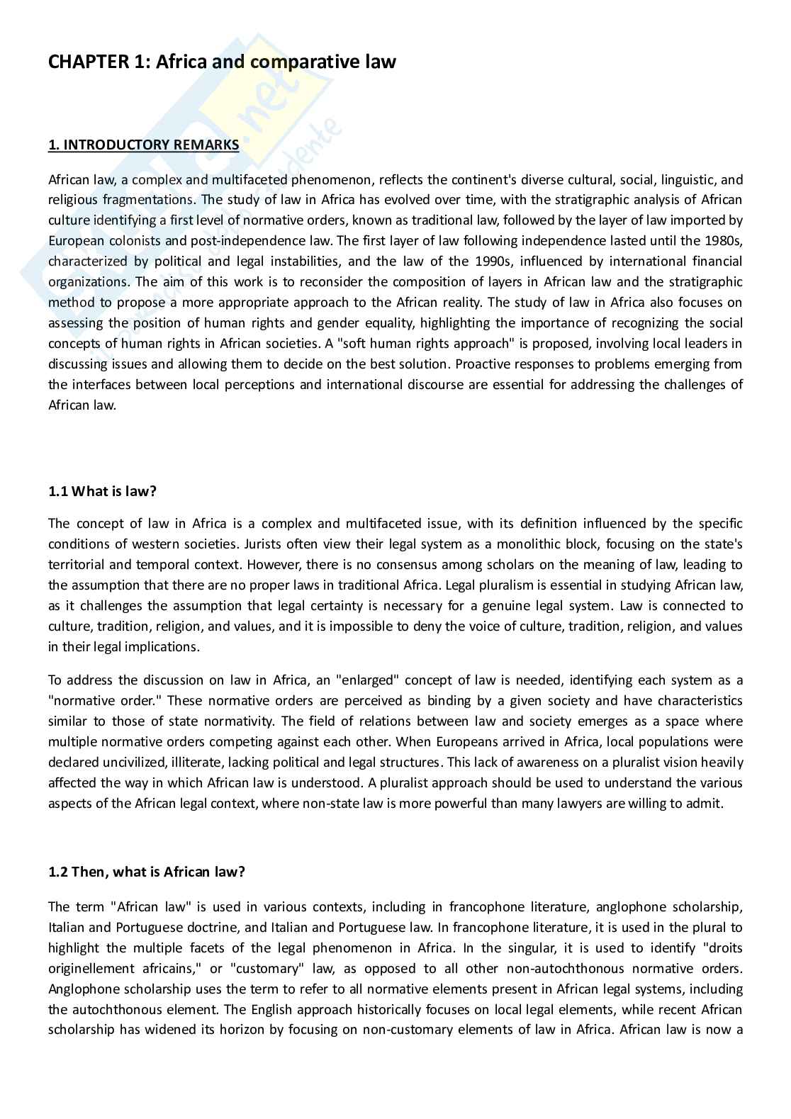 African law(s) Pag. 1