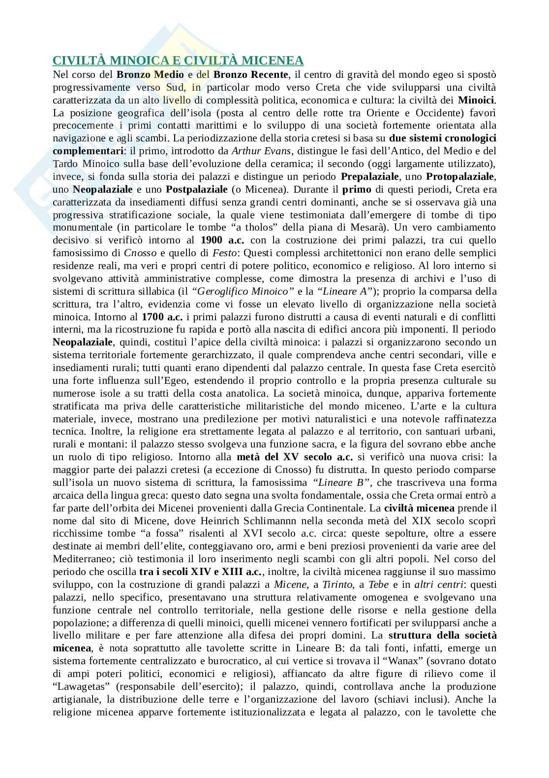 Riassunto esame Storia greca, Prof. Guizzi Francesco, libro consigliato Storia greca, Guizzi Pag. 2