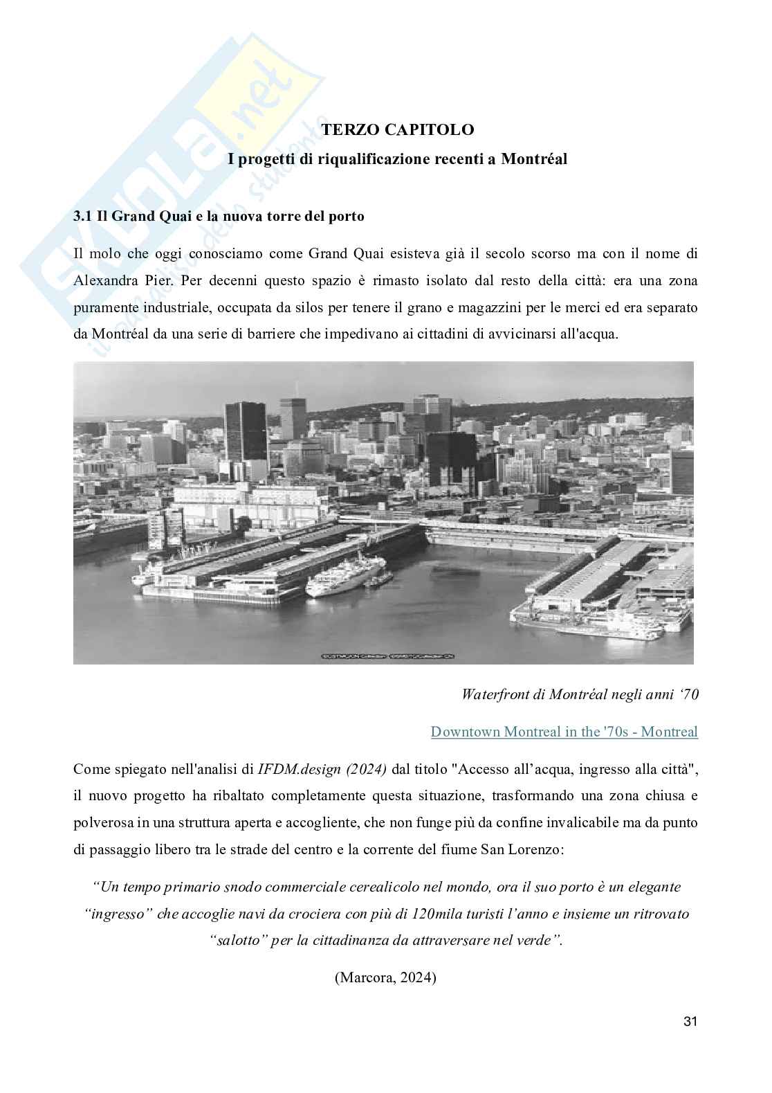 Rigenerazione del waterfront di Montréal: evoluzione storica, progetti recenti e impatti  Pag. 31