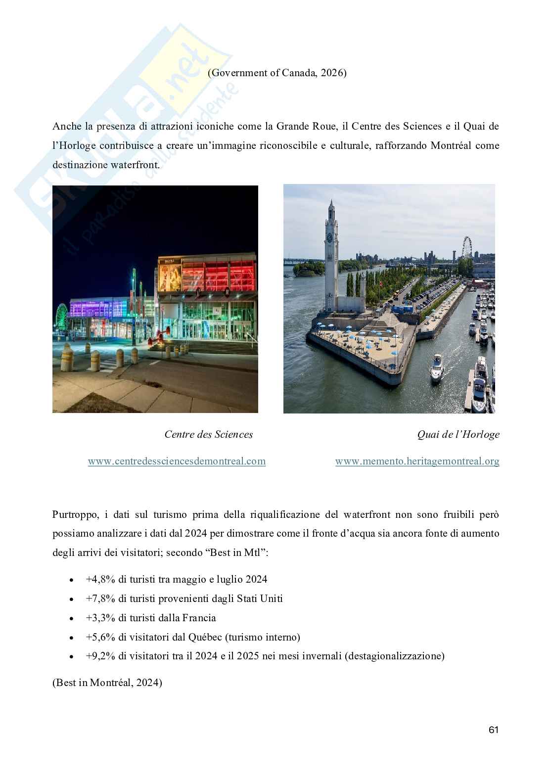 Rigenerazione del waterfront di Montréal: evoluzione storica, progetti recenti e impatti  Pag. 61