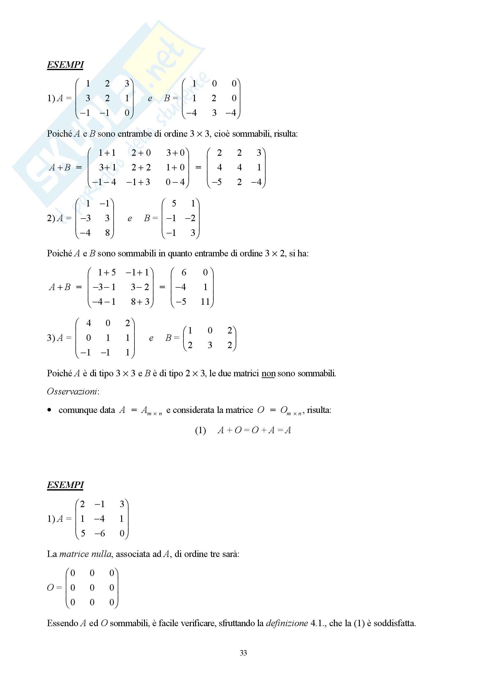 Istituzioni di matematica - matrici e determinanti Pag. 16