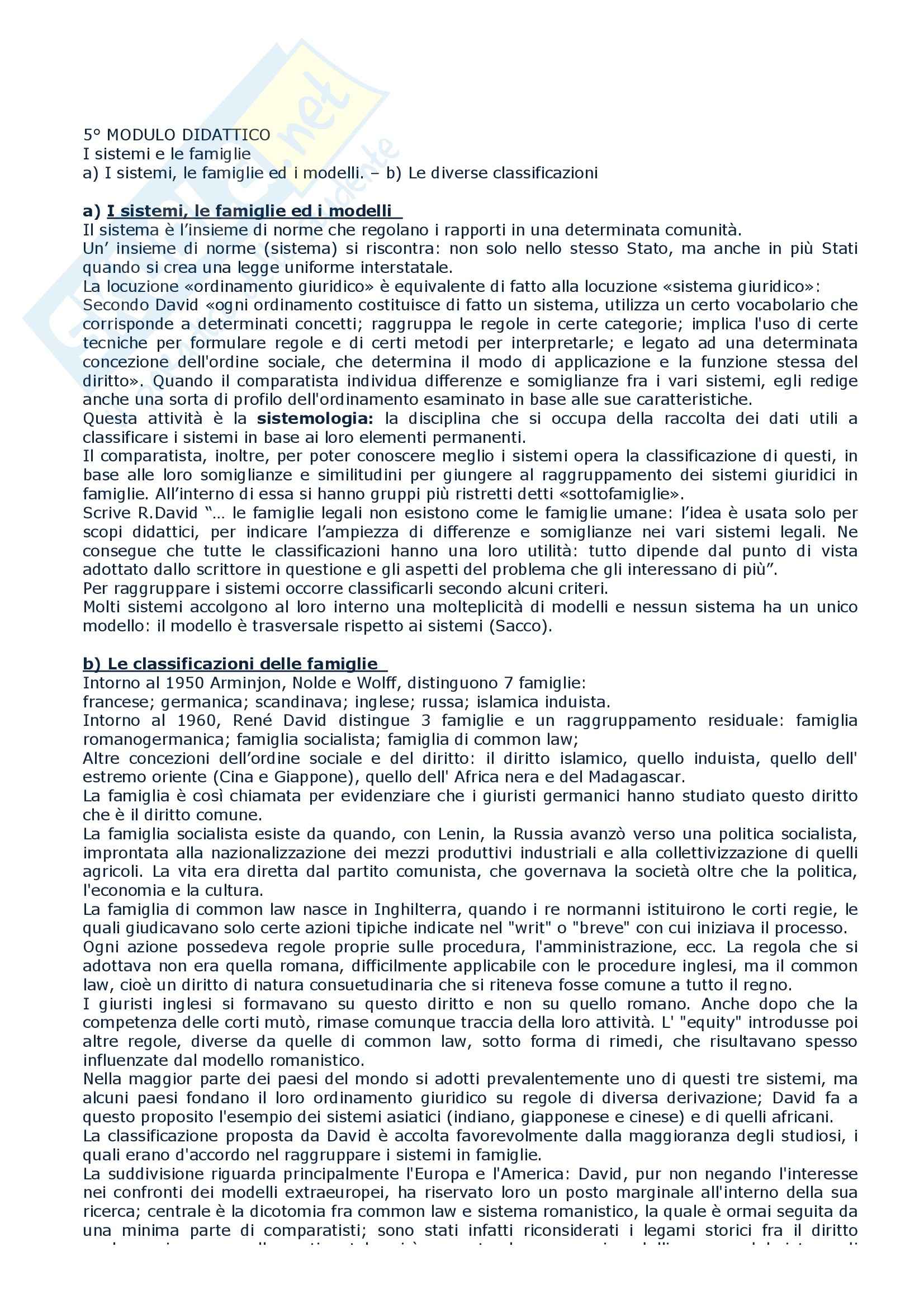 Diritto privato comparato - sistemi e famiglie Pag. 1