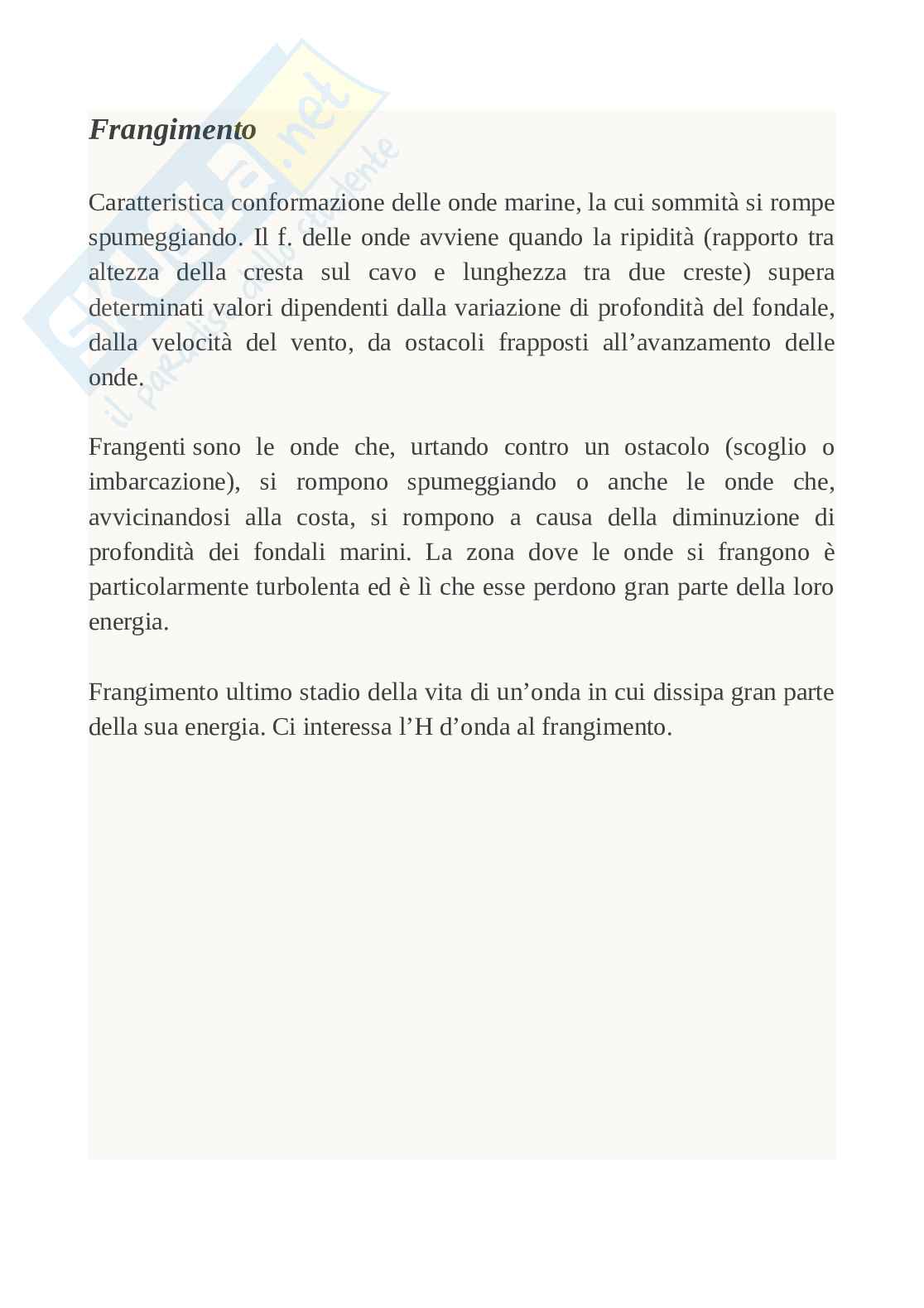 Appunti sulla teoria del frangimento Pag. 1