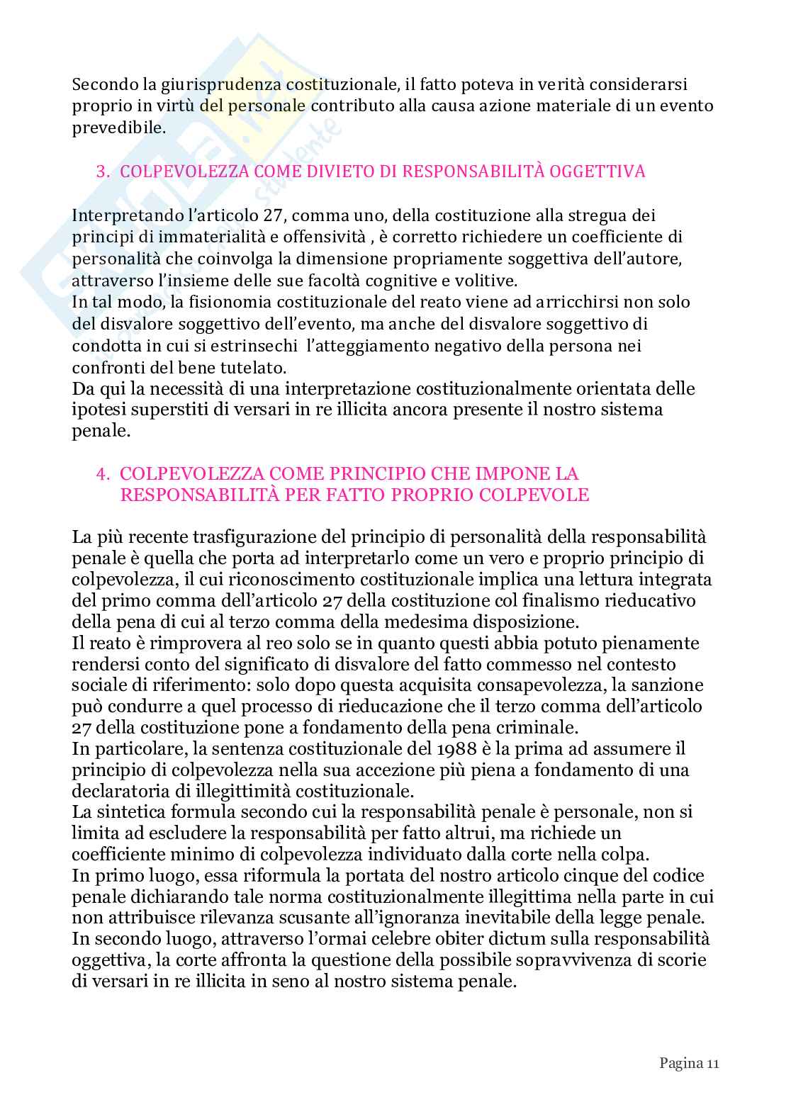 Riassunto esame Diritto penale, Prof. Risicato Lucia, libro consigliato Lezioni di diritto penale , Risicato  Pag. 11