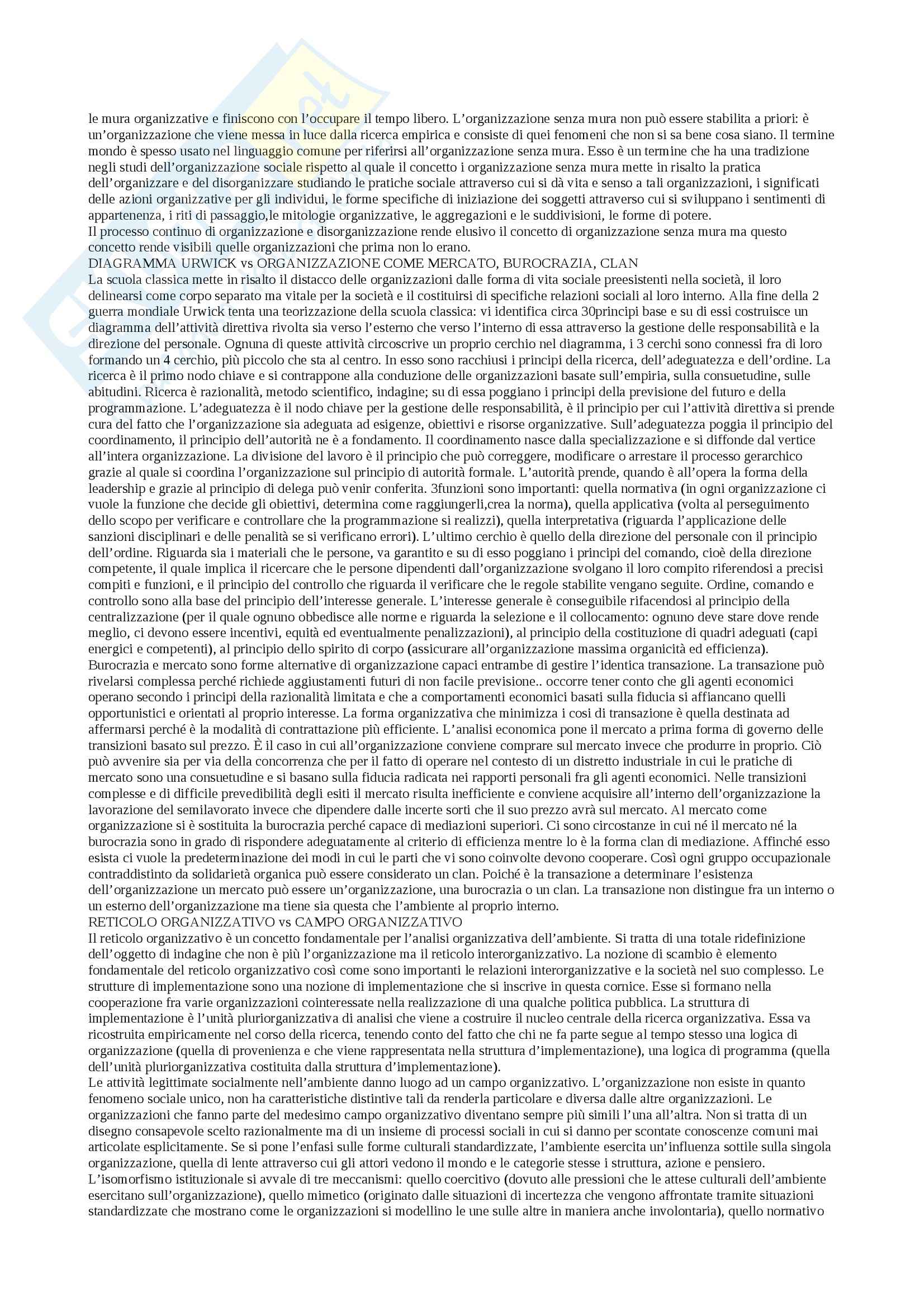 Sociologia dell'organizzazione Pag. 2