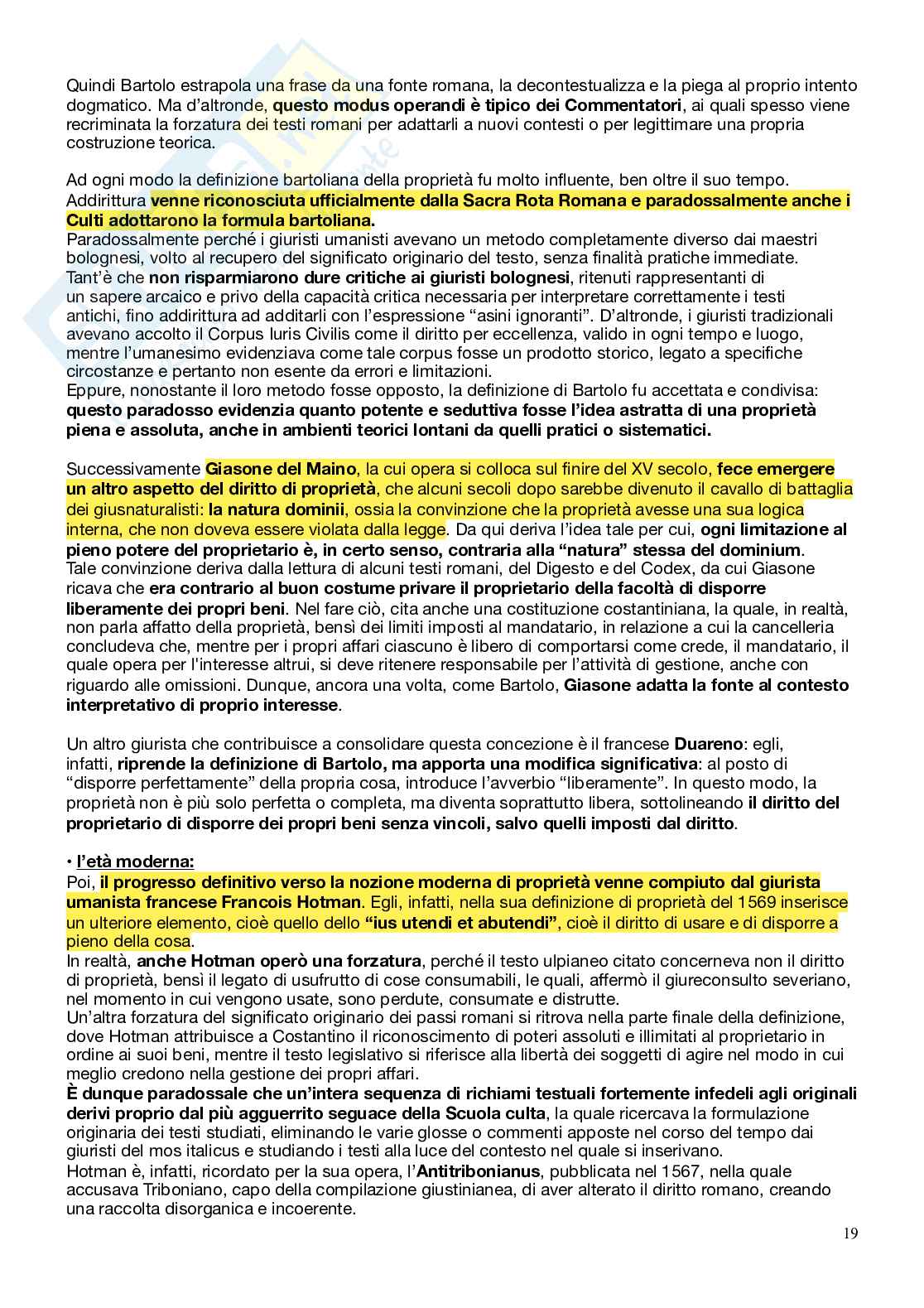 Riassunto esame Istituzioni di diritto romano, Prof. Carro Valeria, libro consigliato In tema di proprietà: il modello romano nella tradizione giuridica, Solidoro, Miceli Pag. 21