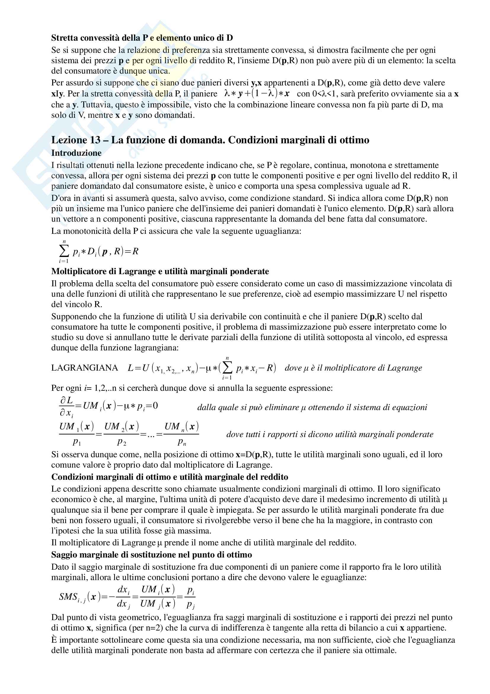 Riassunto esame Microeconomia, prof. Ferrante, libro consigliato Corso di Economia Politica, Scapparone (vol. 1, 2) Pag. 16