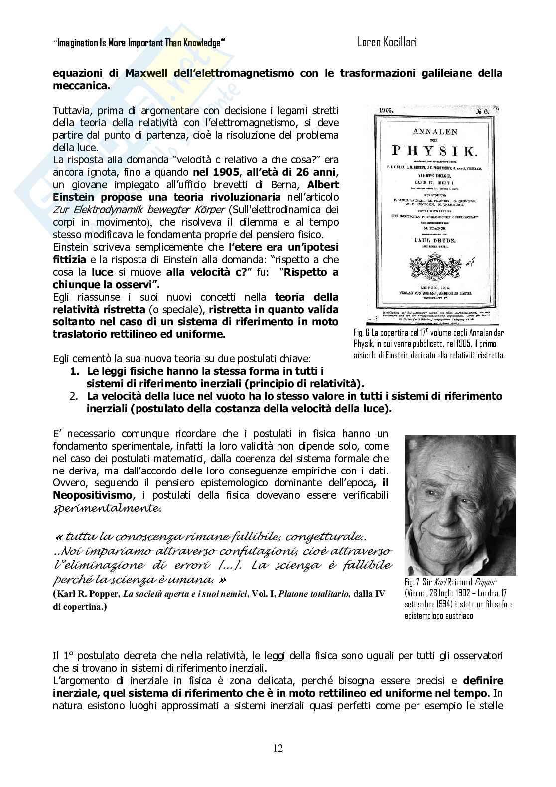 Fisica: La Teoria della Relatività (Einstein) Pag. 11