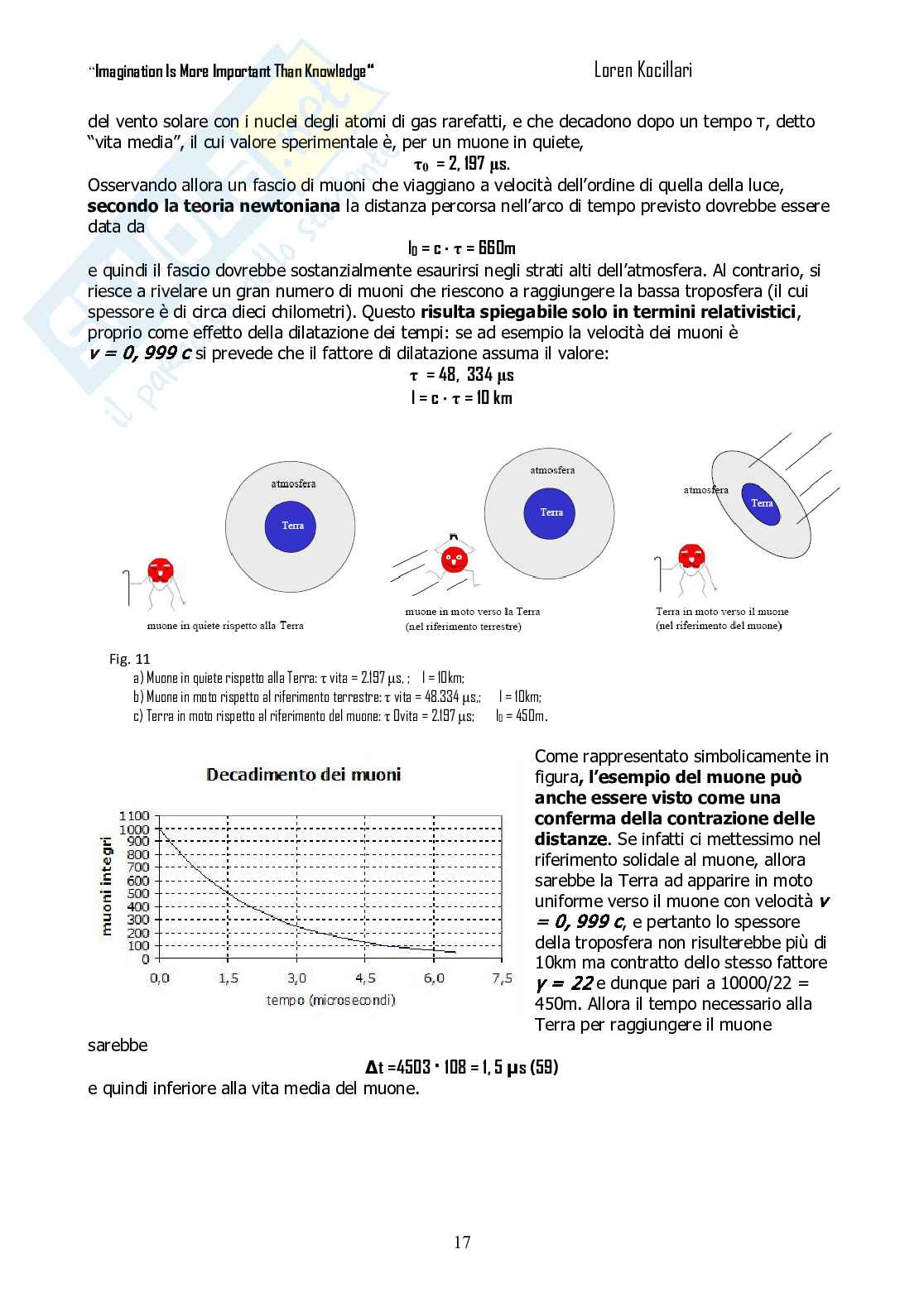 Fisica: La Teoria della Relatività (Einstein) Pag. 16