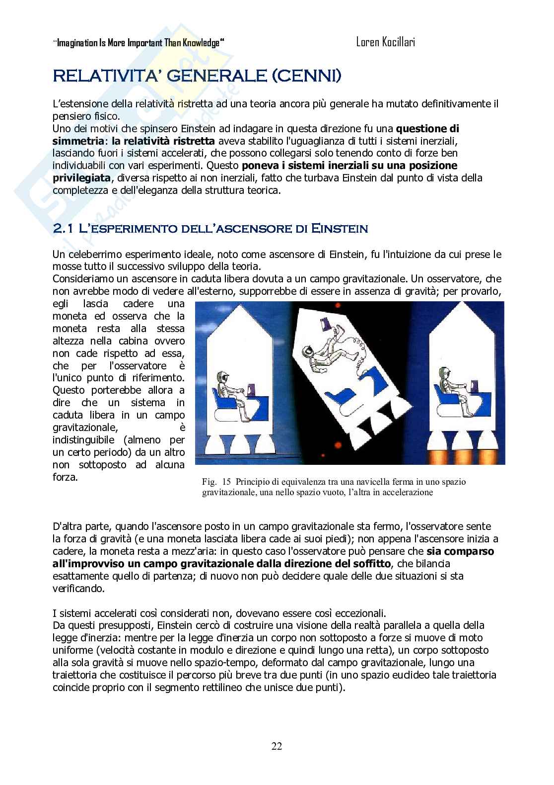 Fisica: La Teoria della Relatività (Einstein) Pag. 21