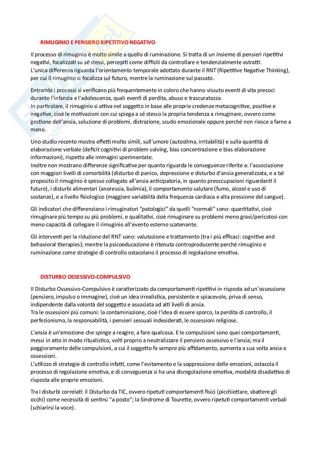 Elementi di Psicopatologia dello sviluppo - Kit completo, appunti e preparazione esame | SFP Notes Vol. 16 Pag. 1