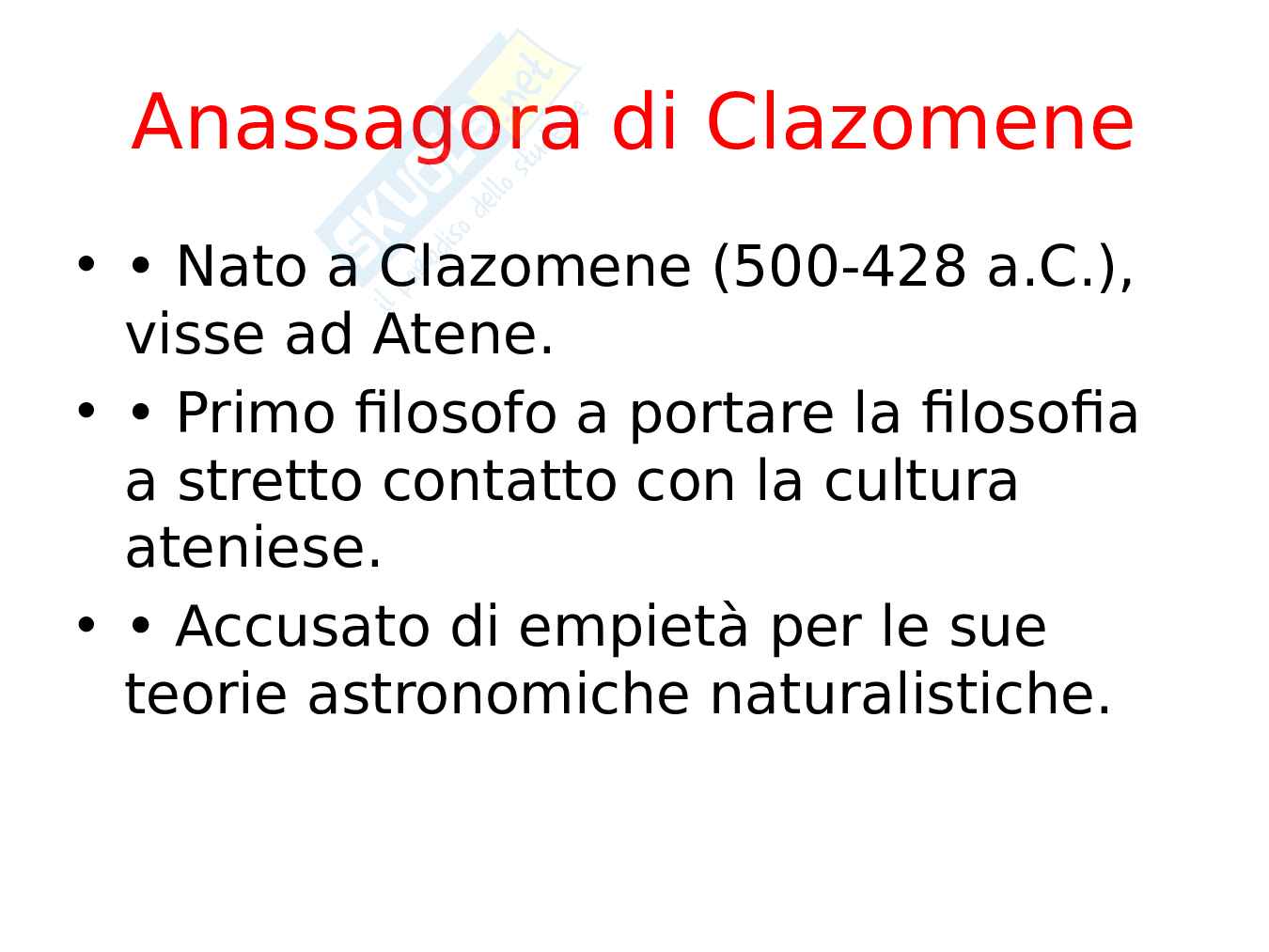 Pluralismo - Empedocle e Anassagora: radici e nous Pag. 11