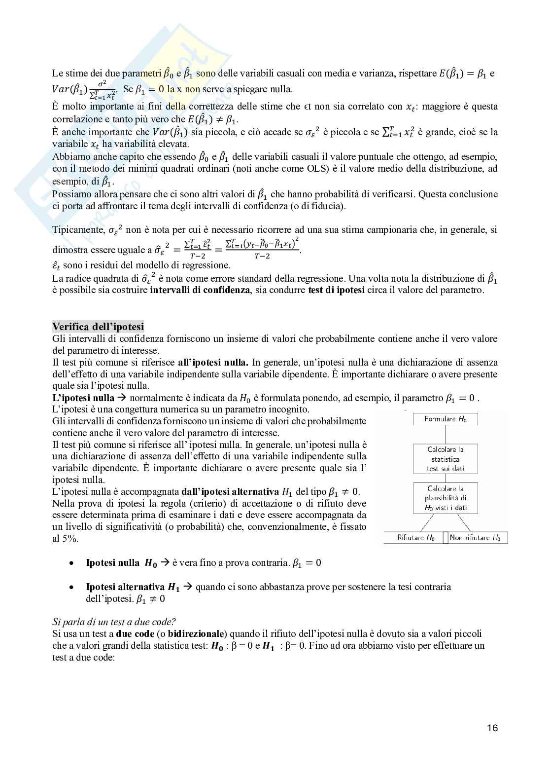 Appunti di Analisi e previsioni economiche Pag. 16