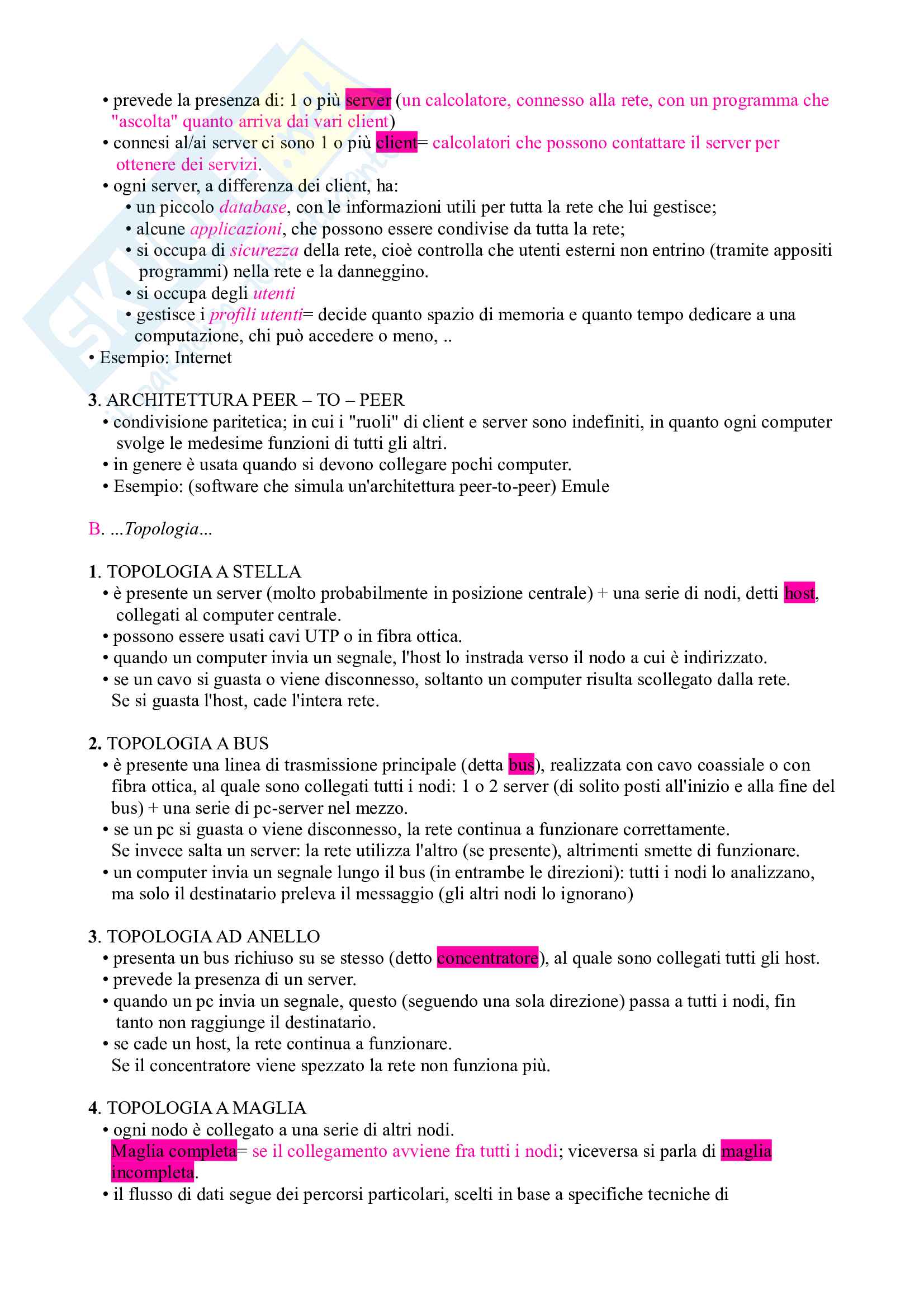 Informatica. Reti di calcolatori; Algoritmi; Diagrammi Pag. 2