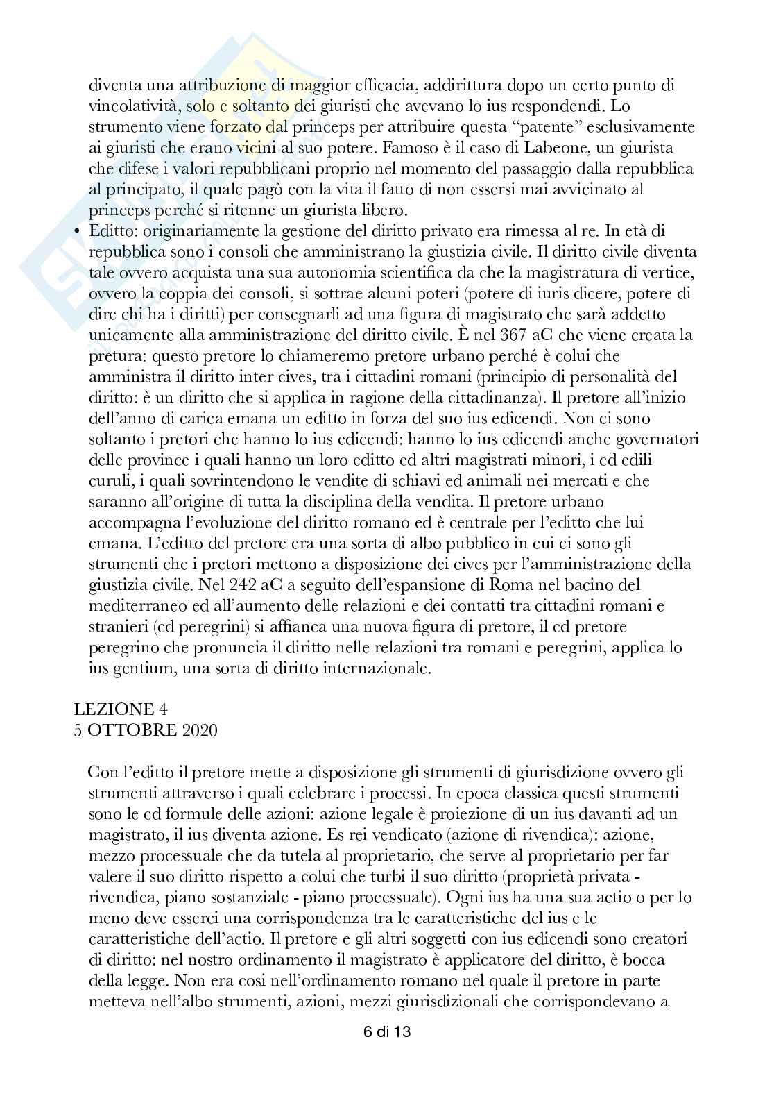 Istituzioni di diritto romano - fonti preparazione esame Pag. 6