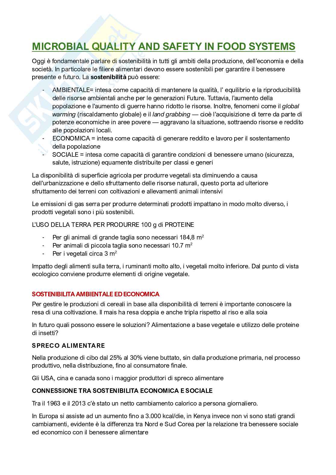 Qualità e sicurezza microbiologica Pag. 1