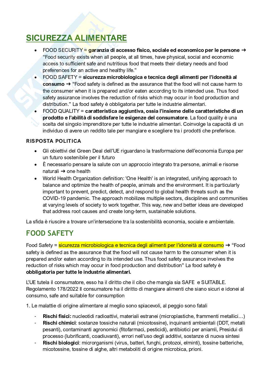Qualità e sicurezza microbiologica Pag. 2