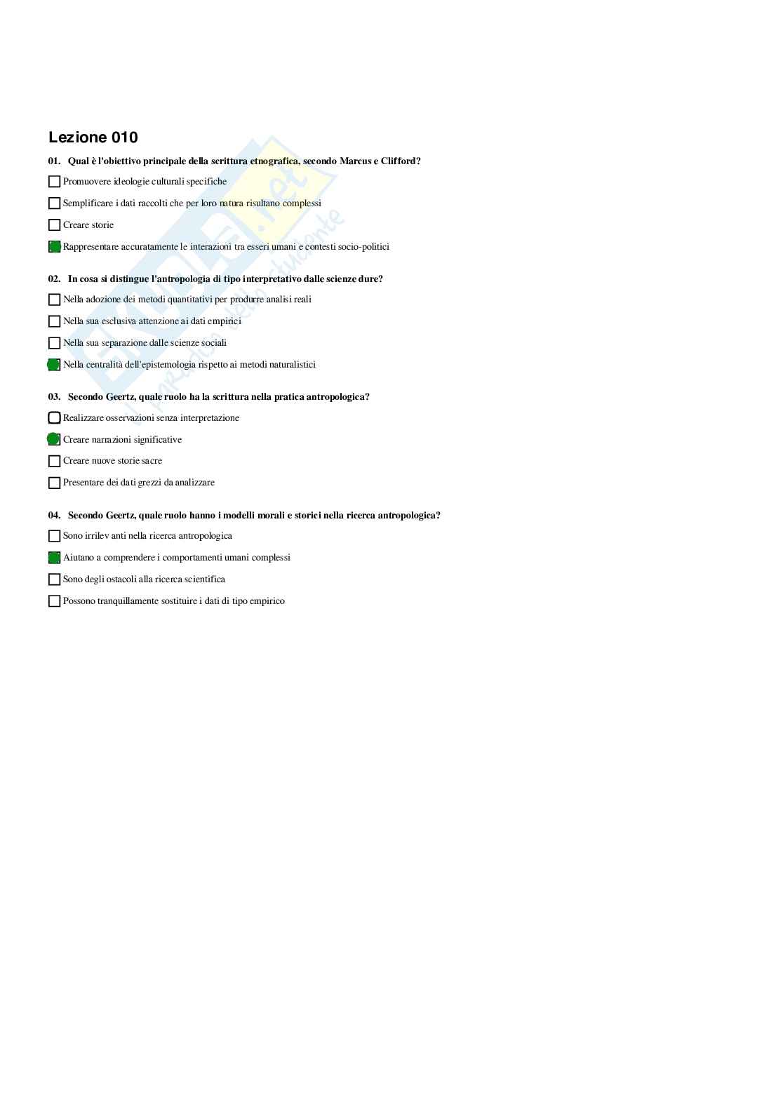 Paniere completo di Discipline demoetnoantropologiche - Risposte multiple e aperte - aggiornato (2026) Pag. 11