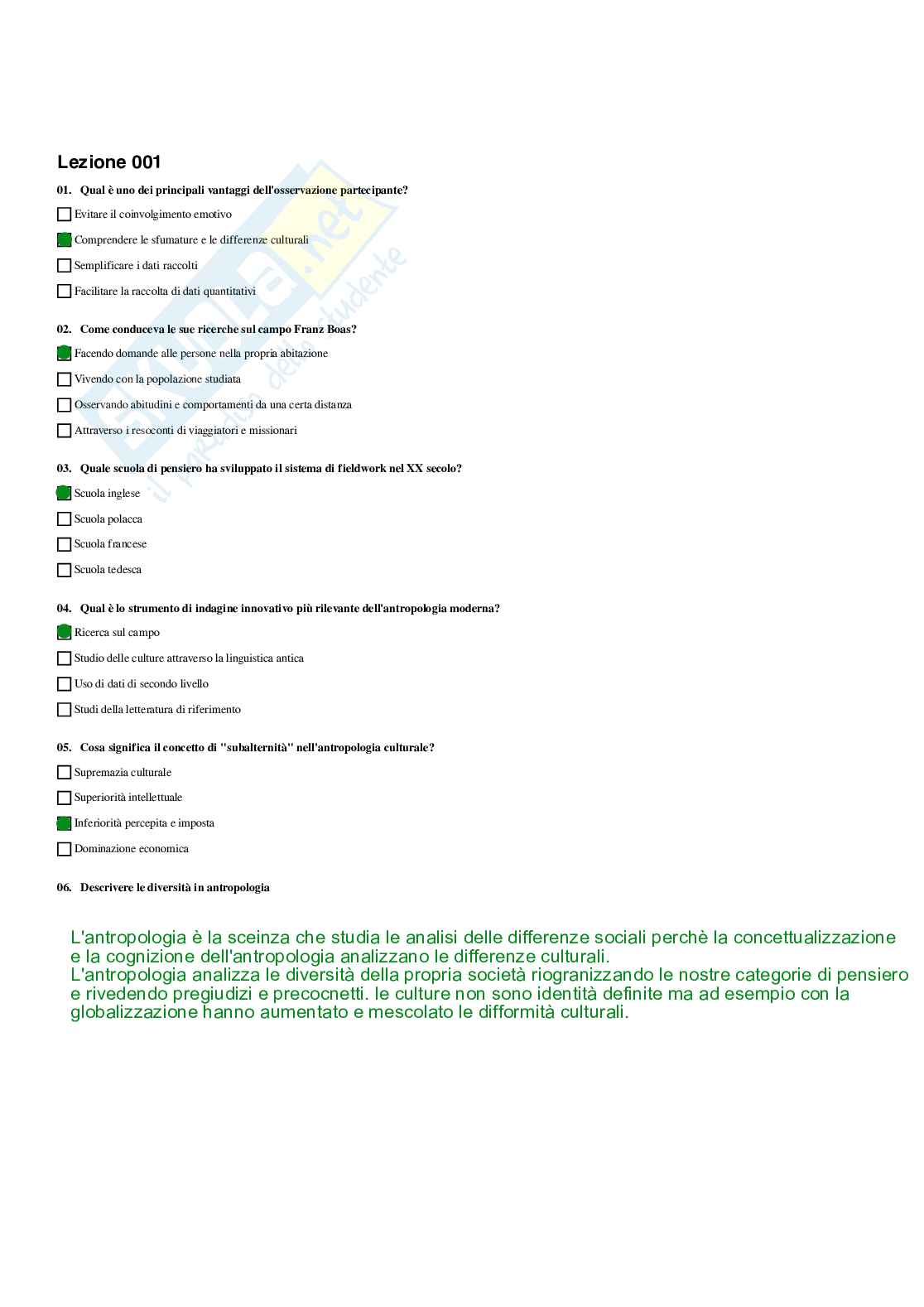 Paniere completo di Discipline demoetnoantropologiche - Risposte multiple e aperte - aggiornato (2026) Pag. 2