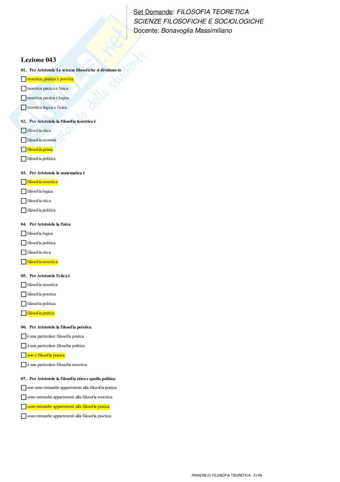 Filosofia teoretica Pag. 21
