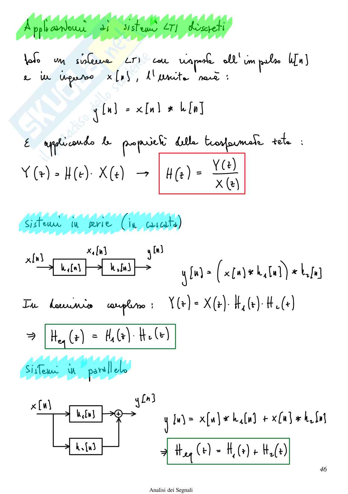 Analisi dei Segnali - Appunti Pag. 46