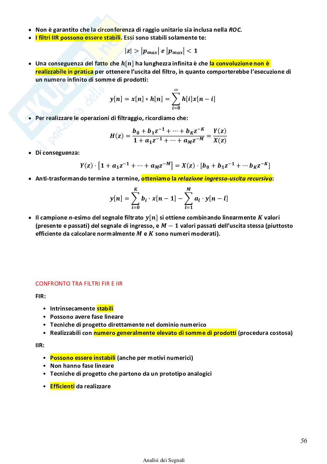 Analisi dei Segnali - Appunti Pag. 56