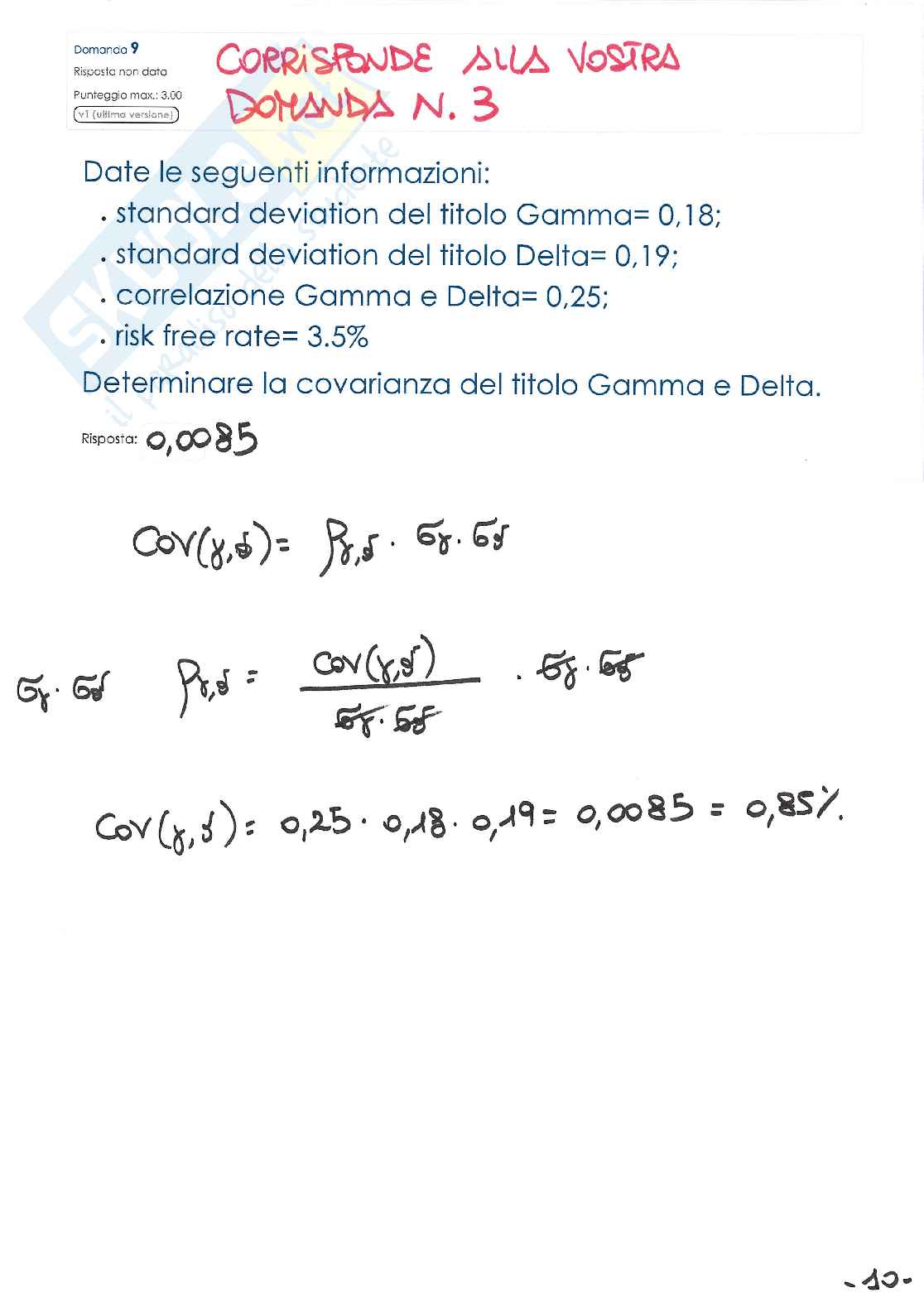 Simulazione esame finanza aziendale Pag. 11