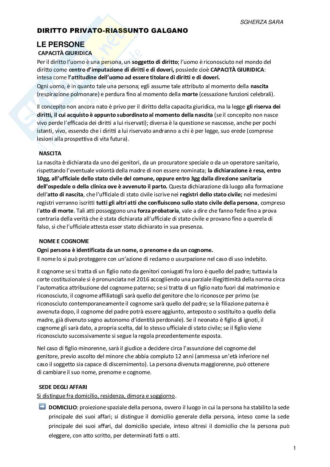 Diritto privato comparato Pag. 1