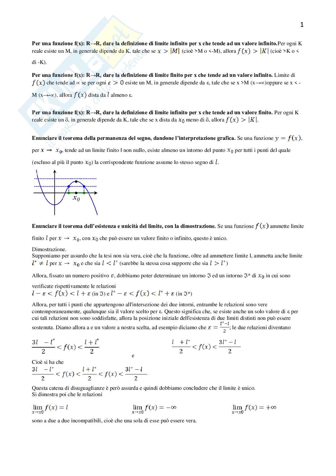 Paniere di metodi matematici - risposte aperte Pag. 2