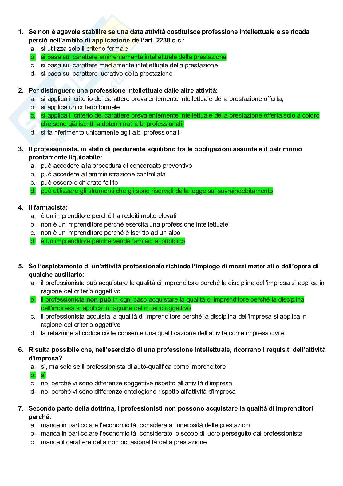 Paniere nuovo completo Diritto commerciale (2025) Pag. 11