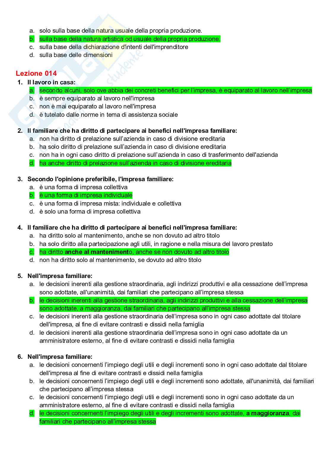Paniere nuovo completo Diritto commerciale (2025) Pag. 21