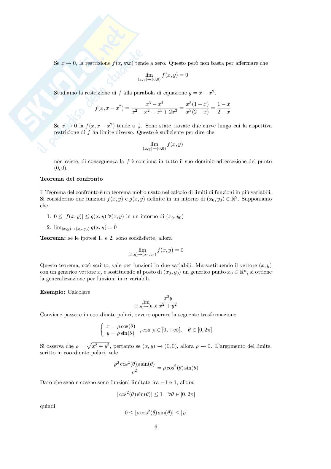 Insiemi di livello e limiti in più variabili Pag. 6