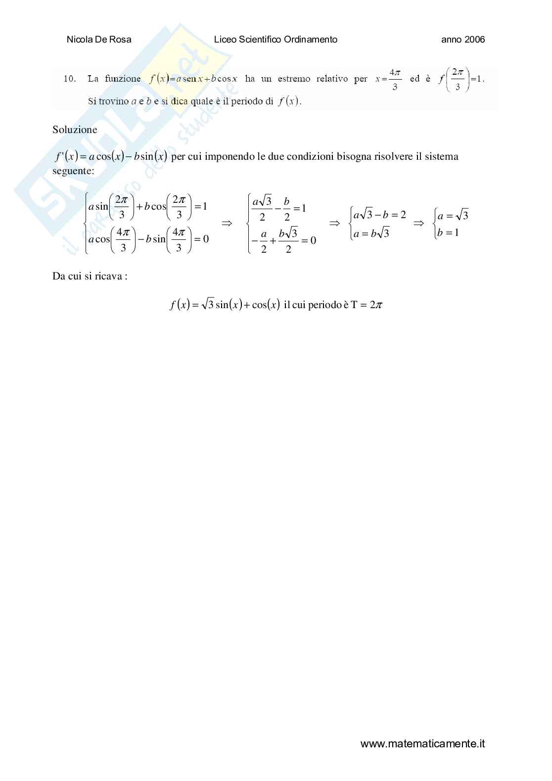 2006 - Liceo scientifico di ordinamento Pag. 16