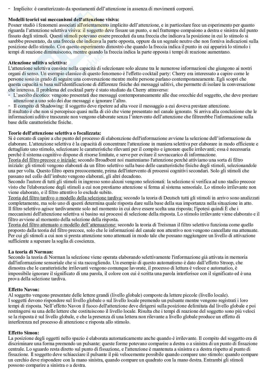 Domande aperte e risposte frequenti all’esame di psicologia generale prof. Fabbri Destro Pag. 6