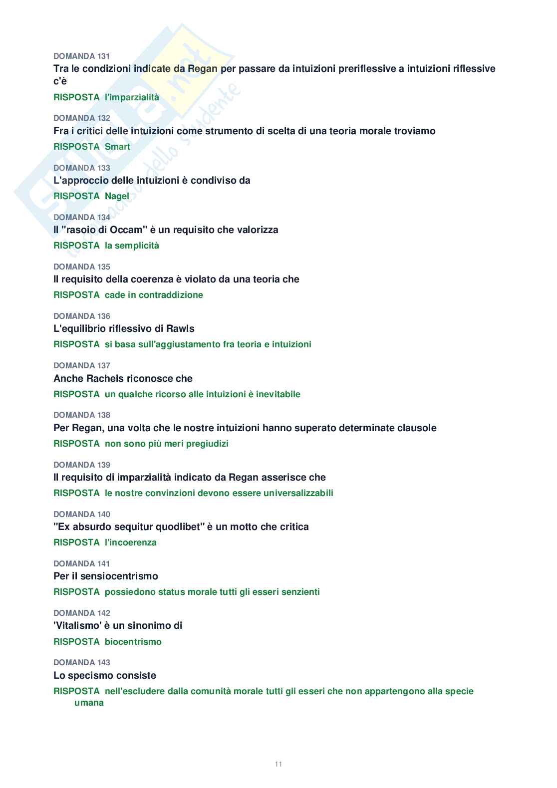 Tutte le 300 domande di Etica delle relazioni + Domande extra (2026/2027)   Pag. 11