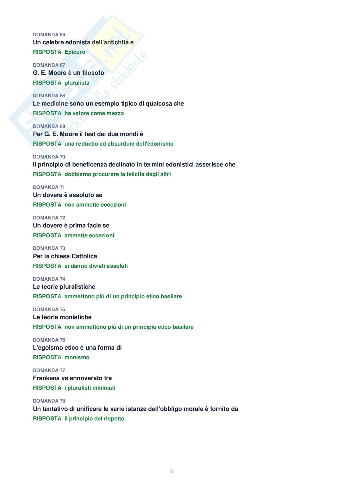 Tutte le 300 domande di Etica delle relazioni + Domande extra (2026/2027)   Pag. 6