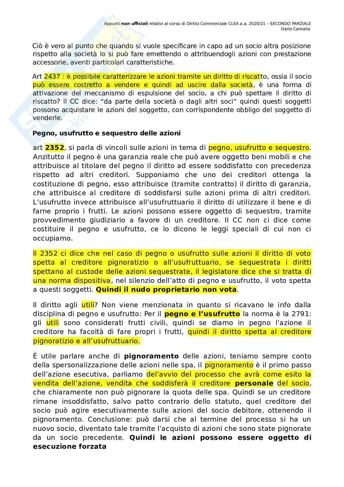Diritto commerciale -  II parziale Pag. 16