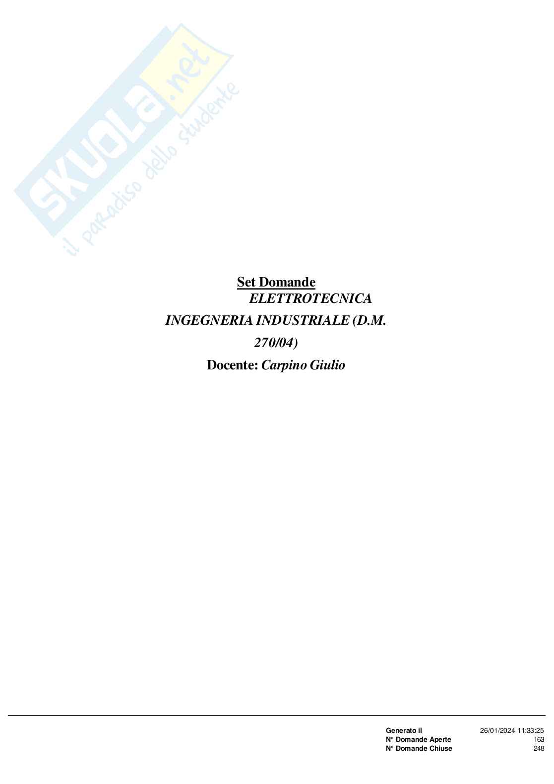 Paniere Elettrotecnica Pag. 1