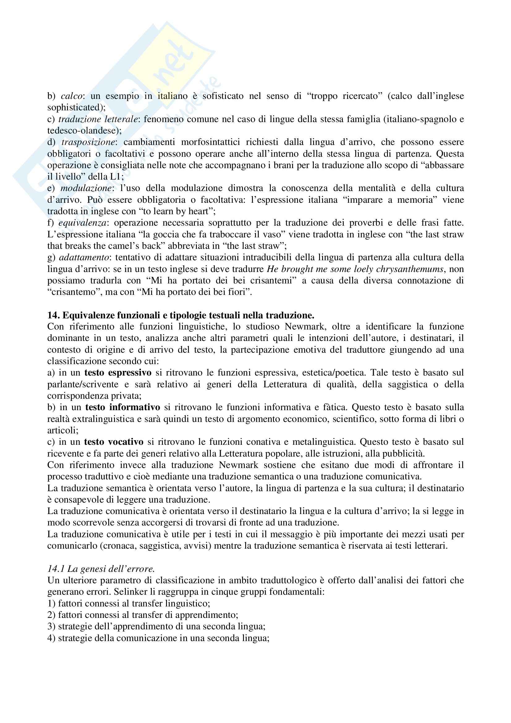 Riassunto esame Teoria della Traduzione, prof. Montella, libro consigliato I saperi del tradurre Pag. 36