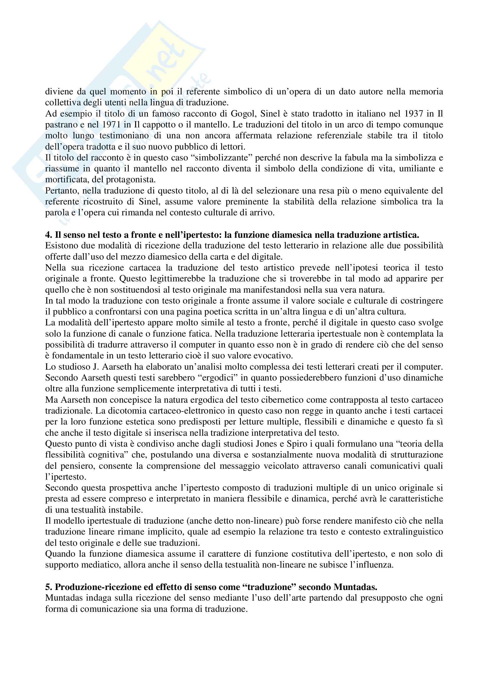 Riassunto esame Teoria della Traduzione, prof. Montella, libro consigliato I saperi del tradurre Pag. 6