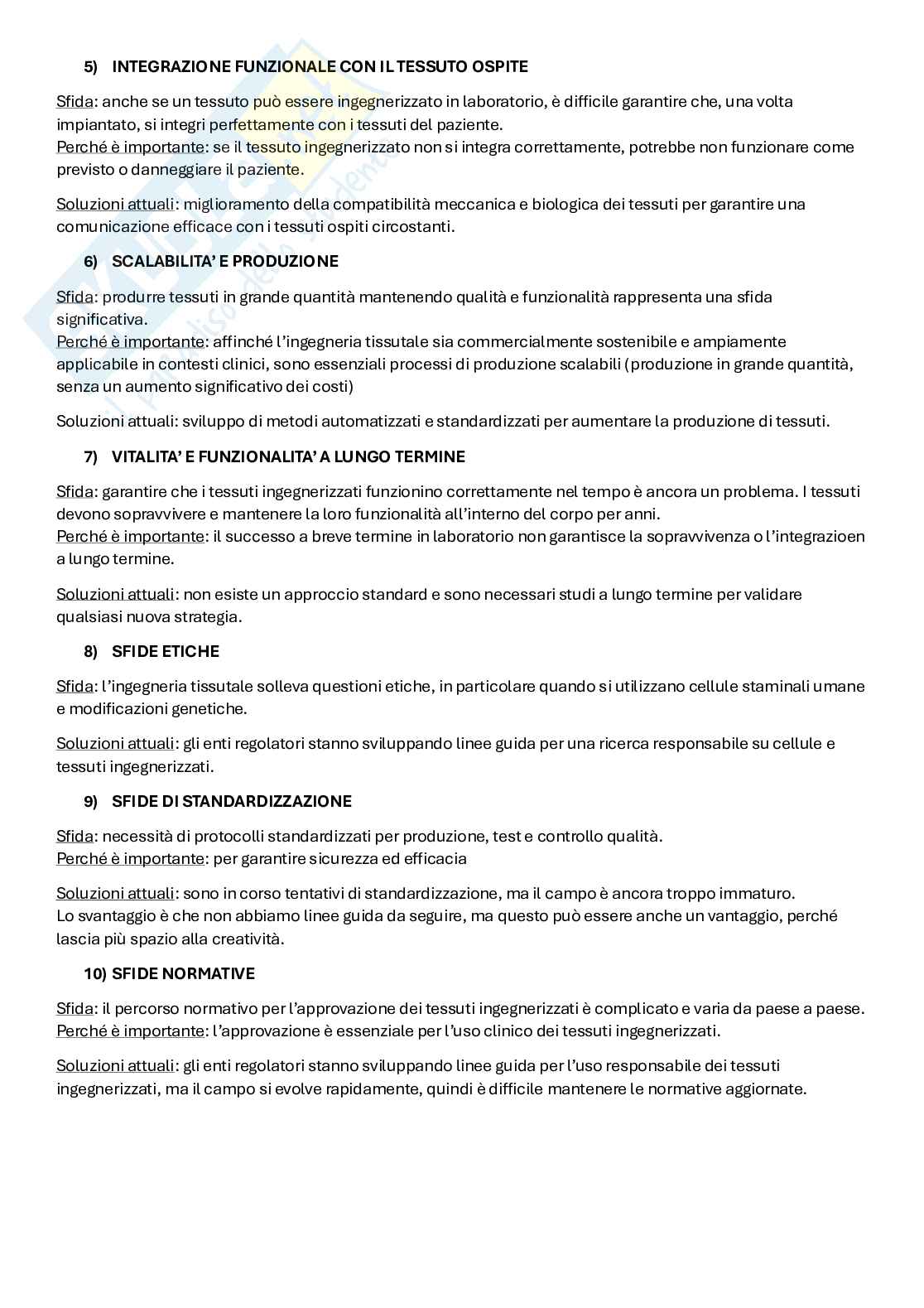 Appunti Ingegneria tissutale  Pag. 6