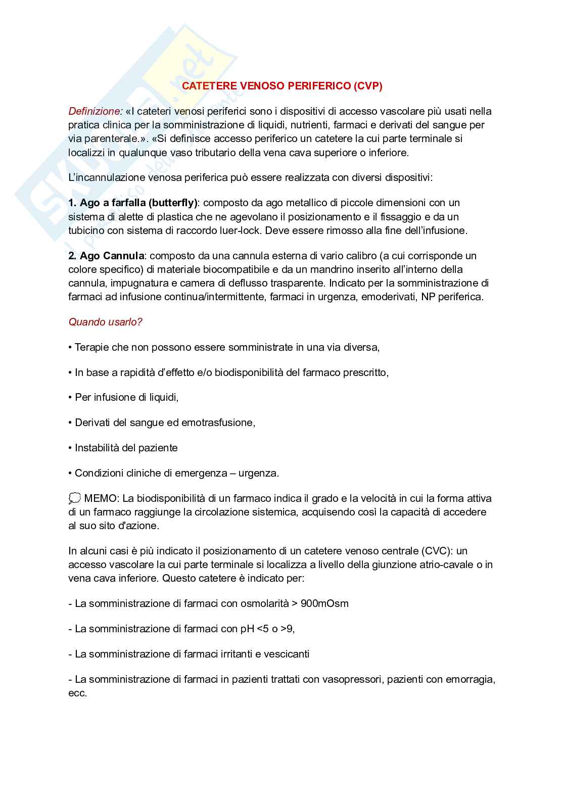 Catetere venoso periferico  Pag. 1