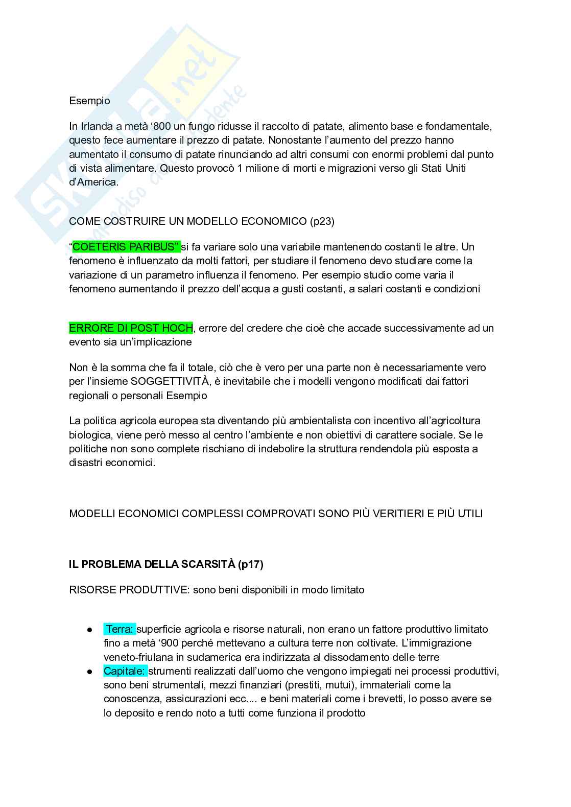 Riassunto esame Elementi di economia, Prof. Frisio Dario Gianfranco, libro consigliato Elementi di economia, John sloman Pag. 2
