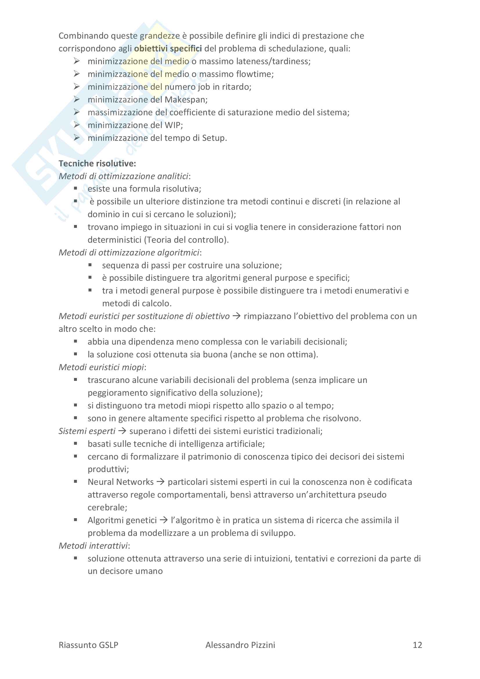 Riassunto esame Gestione dei sistemi logistici e produttivi (GSLP), prof. R. Cigolini Pag. 91
