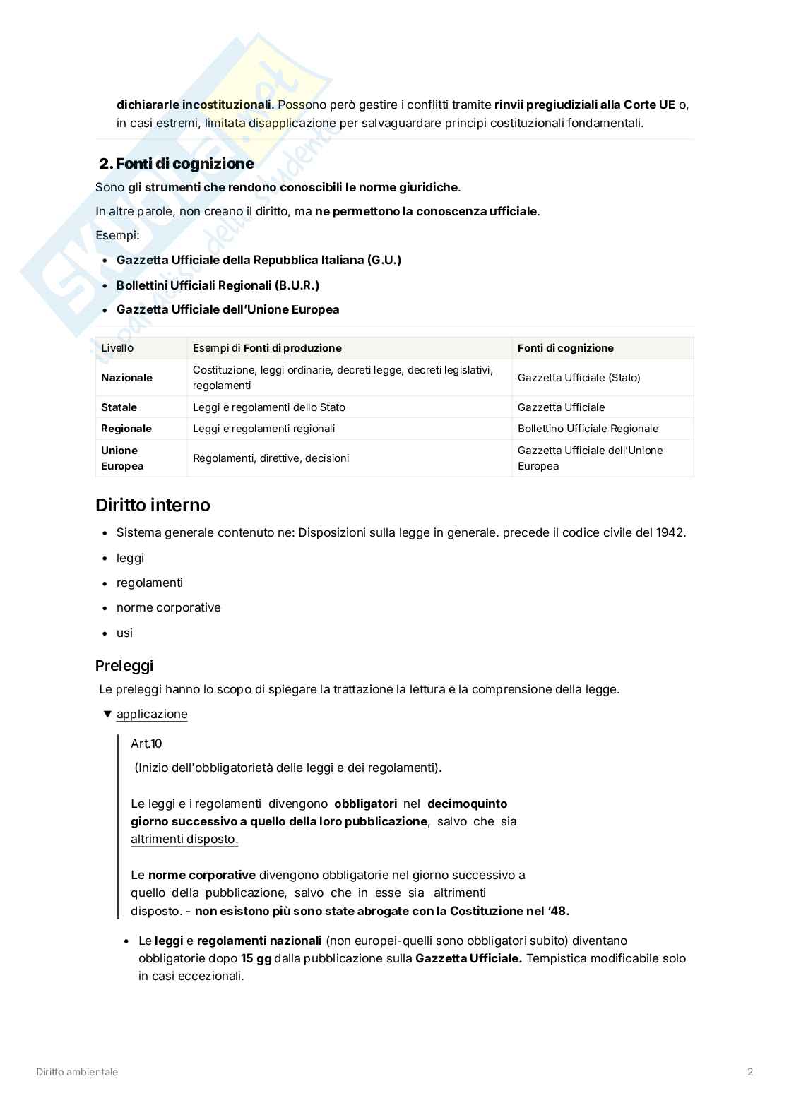 Diritto ambientale - primo parziale Pag. 2